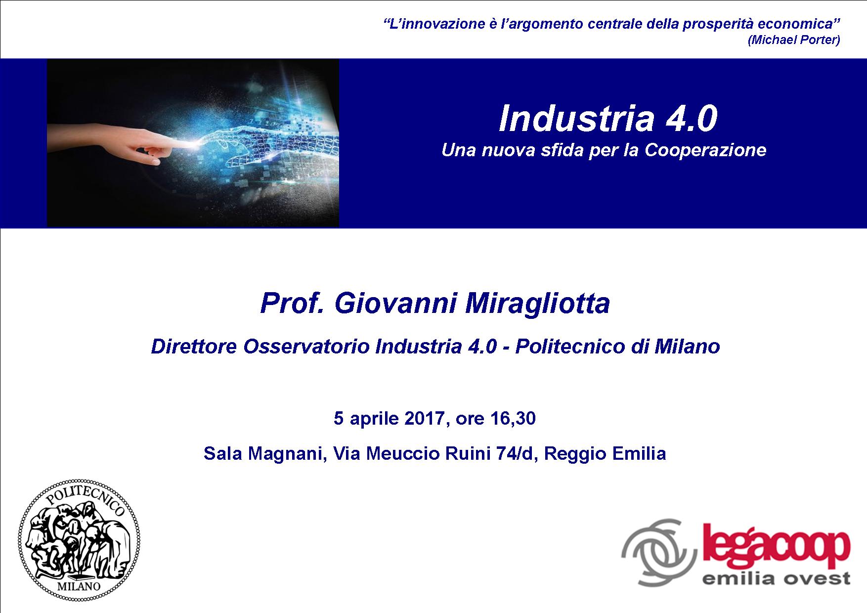 Al momento stai visualizzando Industria 4.0, una nuova sfida per la Cooperazione. Seminario il 5 aprile