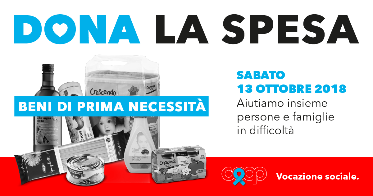Al momento stai visualizzando Coop Alleanza 3.0: sabato 13 ottobre, “Dona la spesa”