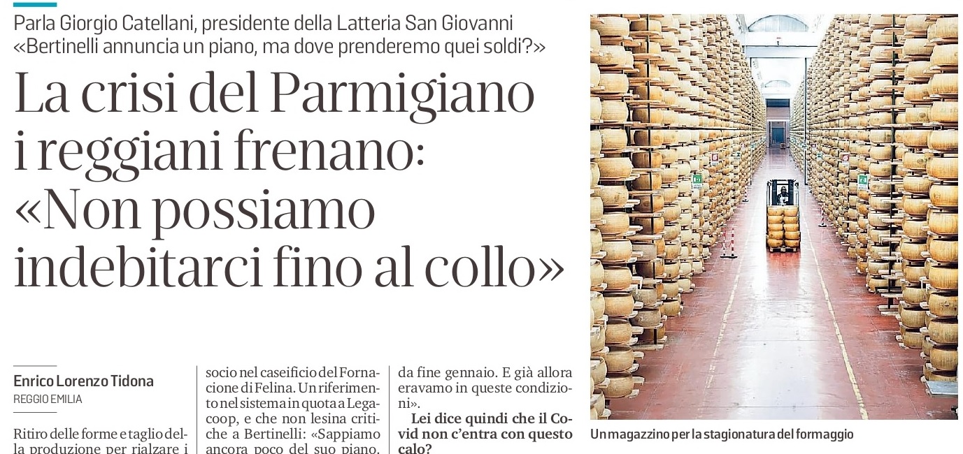 Al momento stai visualizzando La crisi del Parmigiano: Intervista a Giorgio Catellani sulla Gazzetta di Reggio