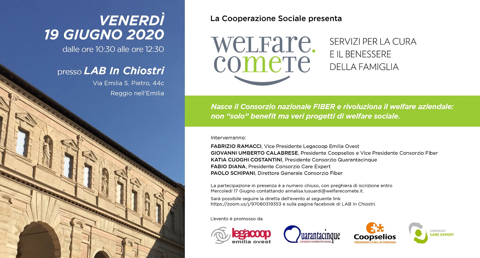 Al momento stai visualizzando Presentazione WELFARE.COMETE a Reggio Emilia venerdì 19 giugno alle 10.30