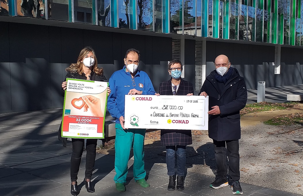 Al momento stai visualizzando Conad Centro Nord: 32 mila euro a sostegno dell’Ospedale dei Bambini di Parma