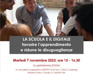 Scopri di più sull'articolo Webinar Bellacoopia per gli insegnanti: “LA SCUOLA E IL DIGITALE”